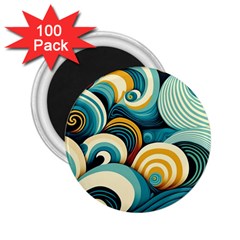 Waves Ocean Sea Abstract Whimsical (1) 2 25  Magnets (100 Pack) 