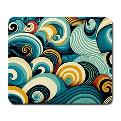 Waves Ocean Sea Abstract Whimsical (1) Large Mousepad