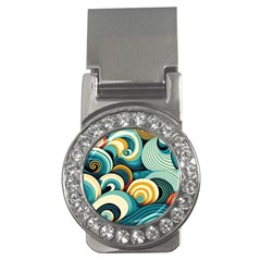 Waves Ocean Sea Abstract Whimsical (1) Money Clips (cz) 