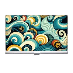 Waves Ocean Sea Abstract Whimsical (1) Business Card Holder