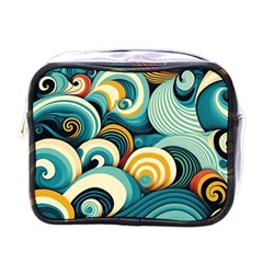 Waves Ocean Sea Abstract Whimsical (1) Mini Toiletries Bag (one Side)