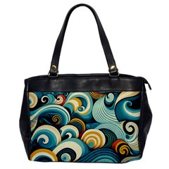 Waves Ocean Sea Abstract Whimsical (1) Oversize Office Handbag