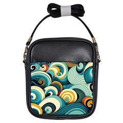 Waves Ocean Sea Abstract Whimsical (1) Girls Sling Bag