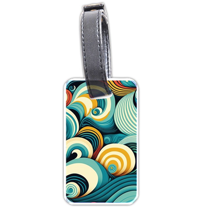 Waves Ocean Sea Abstract Whimsical (1) Luggage Tag (one side)