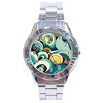 Waves Ocean Sea Abstract Whimsical (1) Stainless Steel Analogue Watch Front