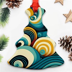 Waves Ocean Sea Abstract Whimsical (1) Christmas Tree Ornament (two Sides)