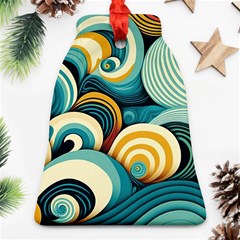 Waves Ocean Sea Abstract Whimsical (1) Bell Ornament (two Sides)