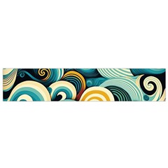 Waves Ocean Sea Abstract Whimsical (1) Small Premium Plush Fleece Scarf