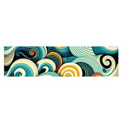 Waves Ocean Sea Abstract Whimsical (1) Oblong Satin Scarf (16  X 60 )