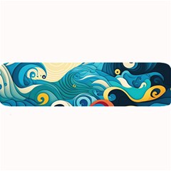 Waves Ocean Sea Abstract Whimsical (2) Large Bar Mat by Jancukart