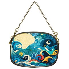 Waves Ocean Sea Abstract Whimsical (2) Chain Purse (one Side)