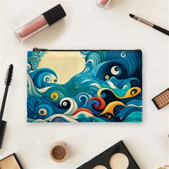 Waves Ocean Sea Abstract Whimsical (2) Cosmetic Bag (medium)