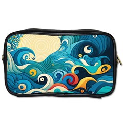 Waves Ocean Sea Abstract Whimsical (2) Toiletries Bag (two Sides) by Jancukart