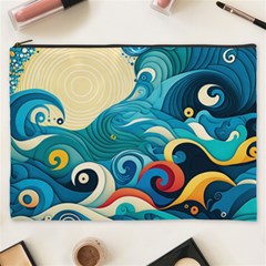 Waves Ocean Sea Abstract Whimsical (2) Cosmetic Bag (xxxl)