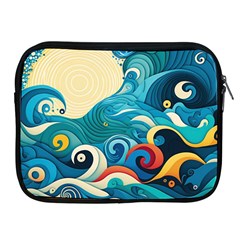 Waves Ocean Sea Abstract Whimsical (2) Apple Ipad 2/3/4 Zipper Cases by Jancukart