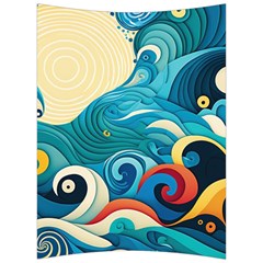 Waves Ocean Sea Abstract Whimsical (2) Back Support Cushion