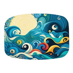 Waves Ocean Sea Abstract Whimsical (2) Mini Square Pill Box