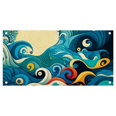 Waves Ocean Sea Abstract Whimsical (2) Banner And Sign 4  X 2  by Jancukart