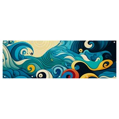 Waves Ocean Sea Abstract Whimsical (2) Banner And Sign 12  X 4 