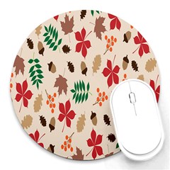 Autumn-5 Round Mousepad by nateshop