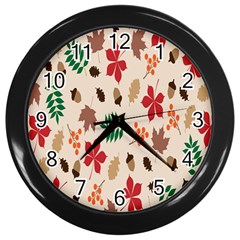 Autumn-5 Wall Clock (black) by nateshop