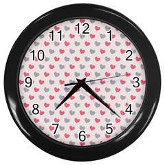 Background-101 Wall Clock (black) by nateshop