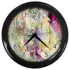 Background-105 Wall Clock (black) by nateshop