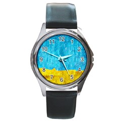 Background-107 Round Metal Watch by nateshop