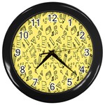 Back-to-school Wall Clock (Black) Front