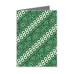 Batik-green Mini Greeting Card