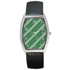 Batik-green Barrel Style Metal Watch by nateshop