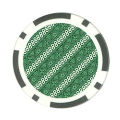 Batik-green Poker Chip Card Guard (10 Pack) by nateshop