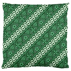 Batik-green Large Cushion Case (two Sides) by nateshop