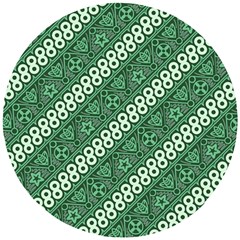 Batik-green Wooden Puzzle Round by nateshop