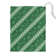 Batik-green Drawstring Pouch (4xl) by nateshop