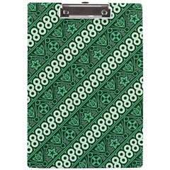 Batik-green A4 Acrylic Clipboard by nateshop