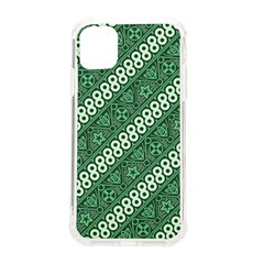 Batik-green Iphone 11 Tpu Uv Print Case by nateshop