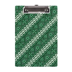 Batik-green A5 Acrylic Clipboard by nateshop