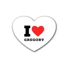 I Love Gregory Rubber Heart Coaster (4 Pack) by ilovewhateva