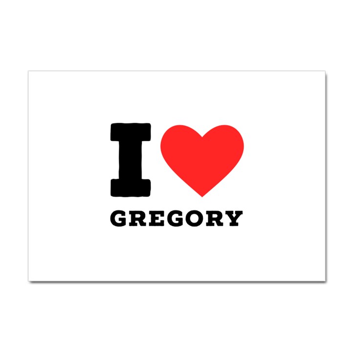 I love gregory Crystal Sticker (A4)