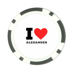 I Love Alexander Poker Chip Card Guard by ilovewhateva