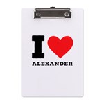 I love alexander A5 Acrylic Clipboard Front