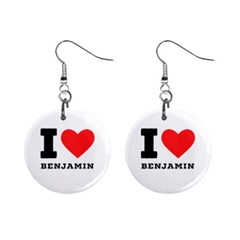 I Love Benjamin Mini Button Earrings by ilovewhateva