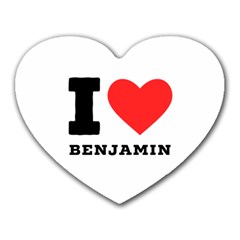 I Love Benjamin Heart Mousepad by ilovewhateva