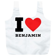 I Love Benjamin Full Print Recycle Bag (xl) by ilovewhateva