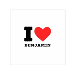 I Love Benjamin Square Satin Scarf (30  X 30 ) by ilovewhateva