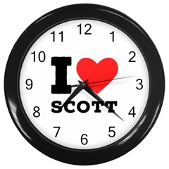 I Love Scott Wall Clock (black) by ilovewhateva