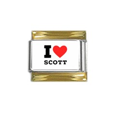 I Love Scott Gold Trim Italian Charm (9mm) by ilovewhateva