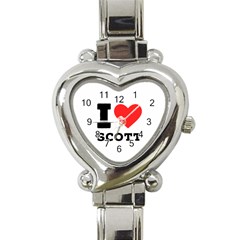 I Love Scott Heart Italian Charm Watch by ilovewhateva