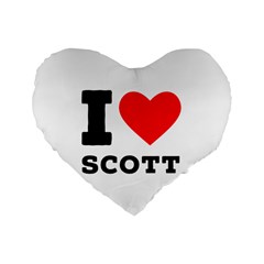 I Love Scott Standard 16  Premium Heart Shape Cushions by ilovewhateva